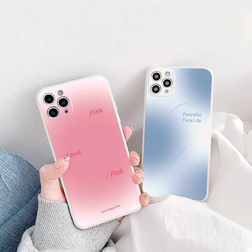 Ốp lưng iphone Pink Blue cạnh vuông ip 6/6s/6splus/7/7plus/8/8plus/x /xs/11/12/pro/max/plus/12promax- e64