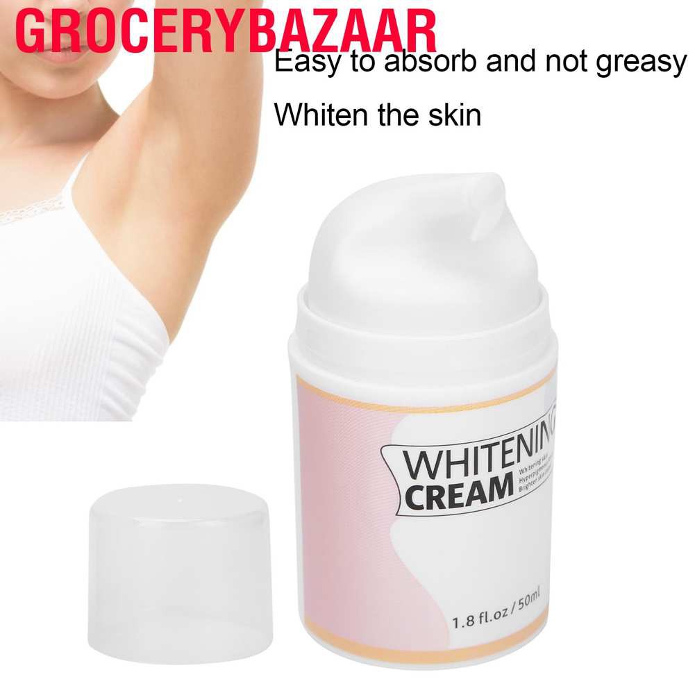 Grocerybazaar Whitening Cream Brightening Skin Tone Moisturizing Lightening for Knee Elbow Underarm 50ML