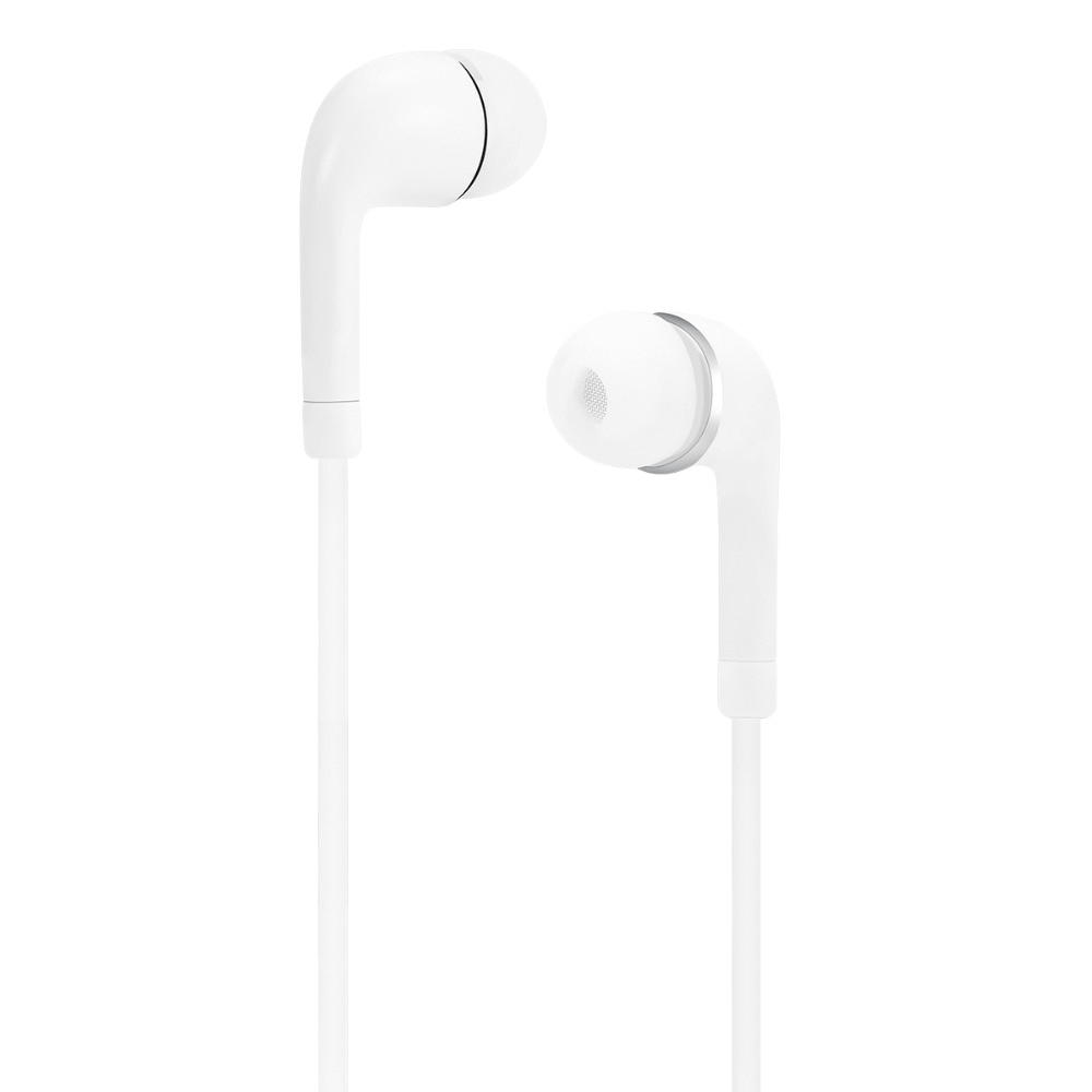 【YUKV】White Color Earphone With Microphone Control Wired