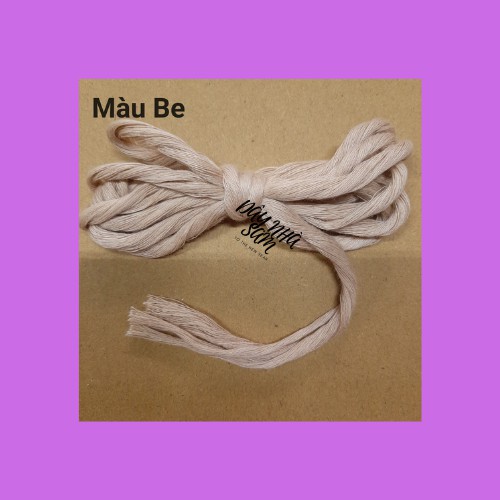 dây macrame trang trí nhà cửa màu be