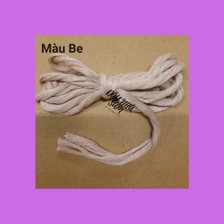 Dây macrame trang trí nhà cửa màu be