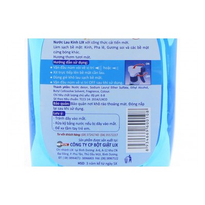 Nước lau kính Lix hương Thơm mát - 650ml