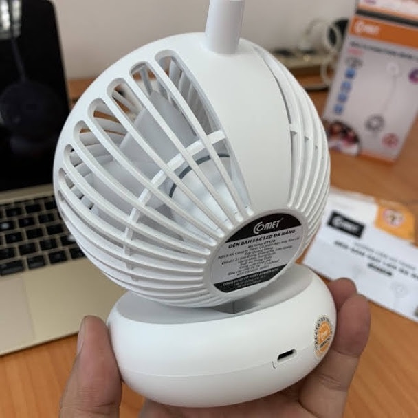 Đèn bàn led, Quạt bàn COMET CT176 Có Pin Sạc ( Bảo hành 1 đổi 1)