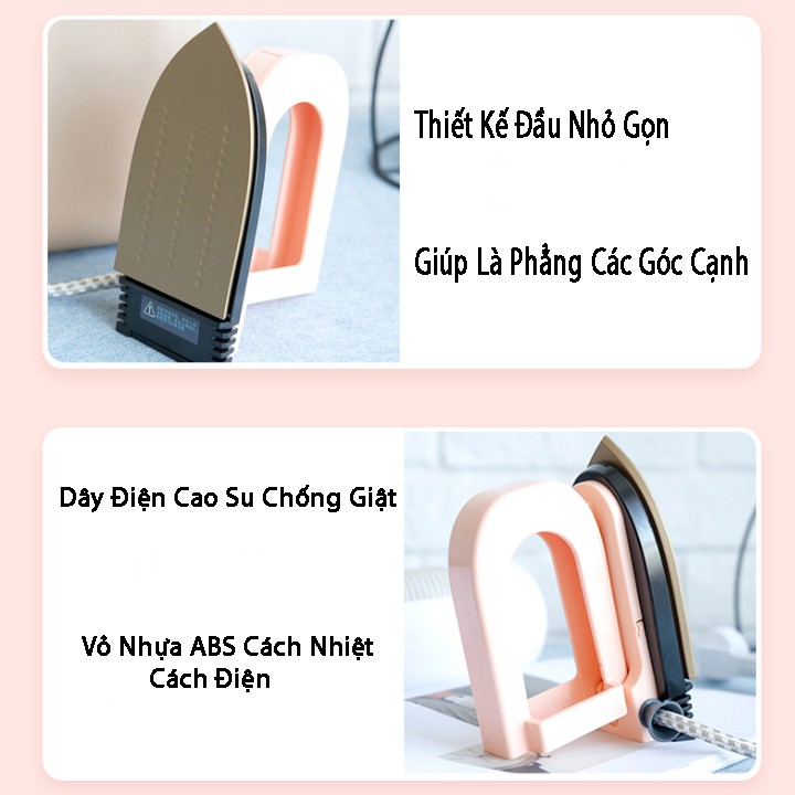 Bàn là mini du lịch cao cấp kích thước nhỏ như chiếc điện thoại - Bàn ủi khô mini du lịch cầm tay có thể tháo rời được