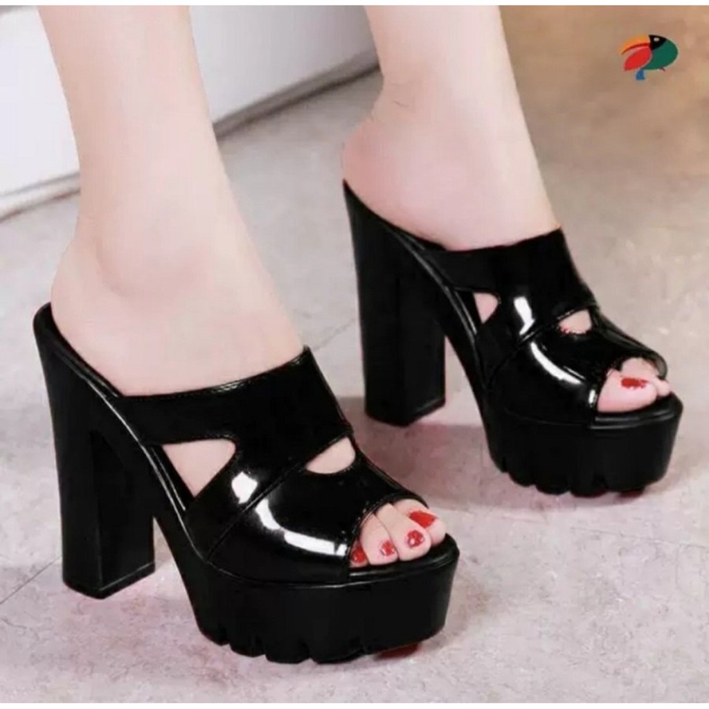 Dép cao gót khoét eo 9P SIÊU ÊM