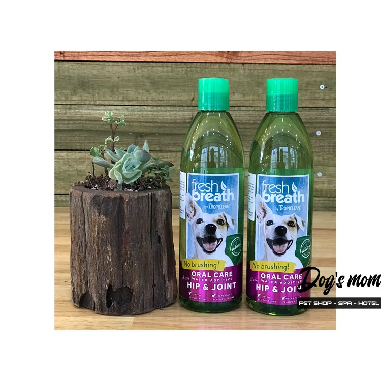 Nước Thơm Miệng Tropiclean Fresh Breath Oral Care Water Additive Plus Hip & Joint  473ml