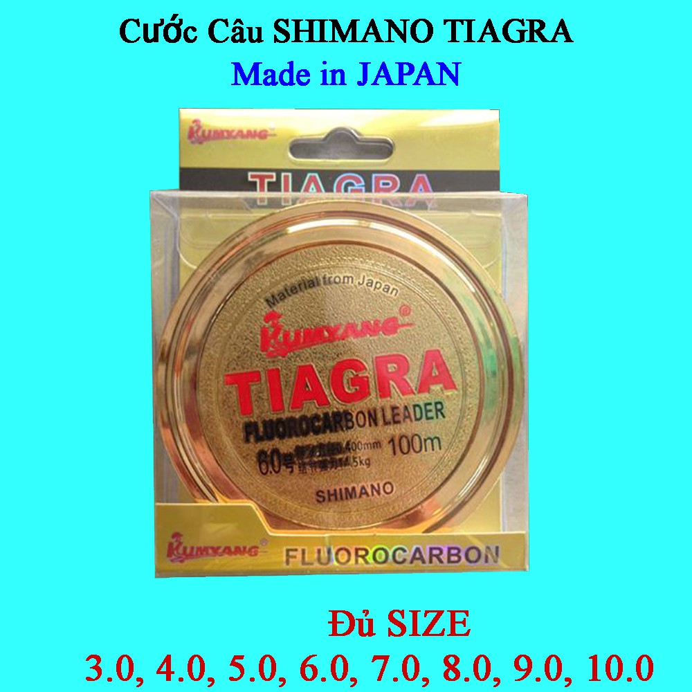 Dây Cước Câu Cá SHIMANO TIAGRA Fluorocarbon dài 100 mét - Cước Câu Cá Nhật Bản có ĐỦ SIZE - LICLAC