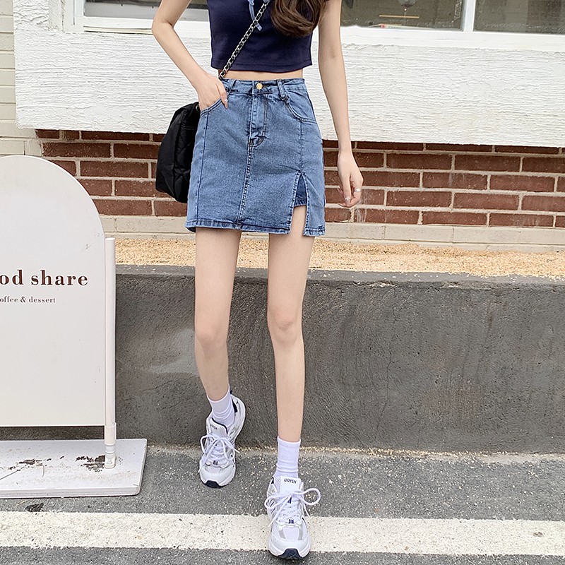 Chân Váy Jean Chữ A Lưng Cao Thời Trang Cho Nữ | BigBuy360 - bigbuy360.vn