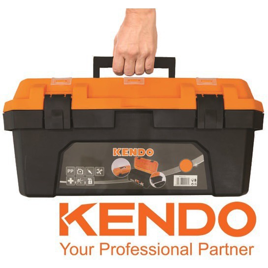 Hộp đựng dụng cụ đồ nghề kim khí đa năng 17inch Plastic Tool Box KENDO 90256 [SẴN HÀNG]