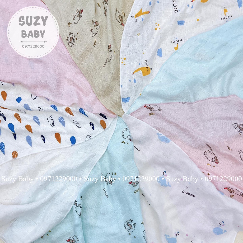 HÀNG CHÍNH HÃNG - KHĂN SỮA SỢI TRE LAPOME