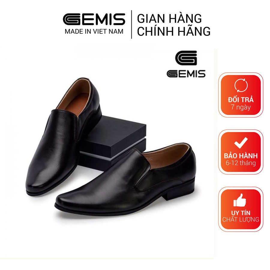 Giày tây nam da bò cao cấp chính hãng tăng chiều cao 3cm GEMIS - GN00203