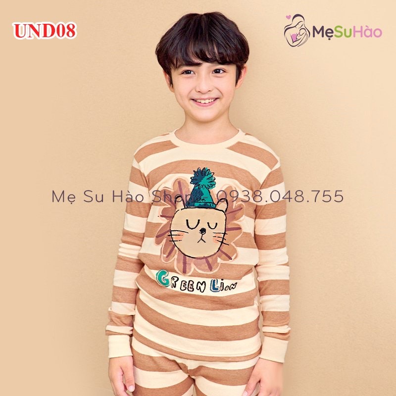 Đồ bộ quần áo dài tay dáng ôm thun cotton mẫu Sư tử năm 2022 rất xinh của hãng Unifriend Hàn Quốc mã UND08