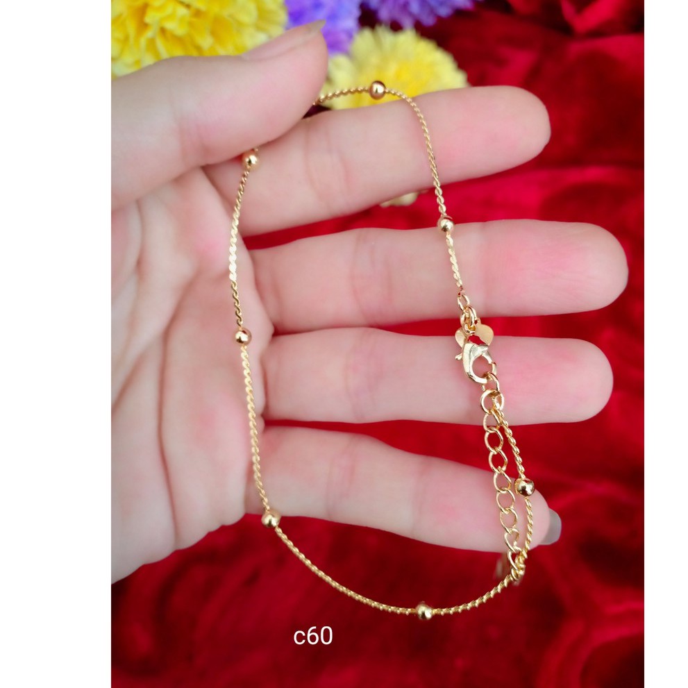 Lắc chân bi đơn giản mạ vàng | BigBuy360 - bigbuy360.vn