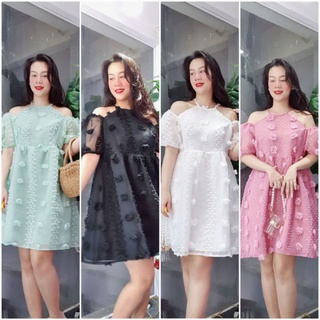 [BIGSIZE] ĐẦM CỔ YẾM TƠ BÔNG 60KG - 90KG (Bigsize Nguyễn Phi Phụng)