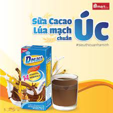 Thức uống lúa mạch Dutch Mill Dmalt Socola Hộp 180ml - Úc