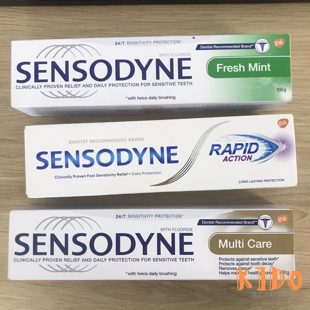 Kem đánh răng SENSODYNE Bạc Hà/Mát Lạnh/Giảm ê buốt/Multi Care 100g / 113g / 184g