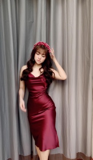 Đầm lụa hai dây xinh