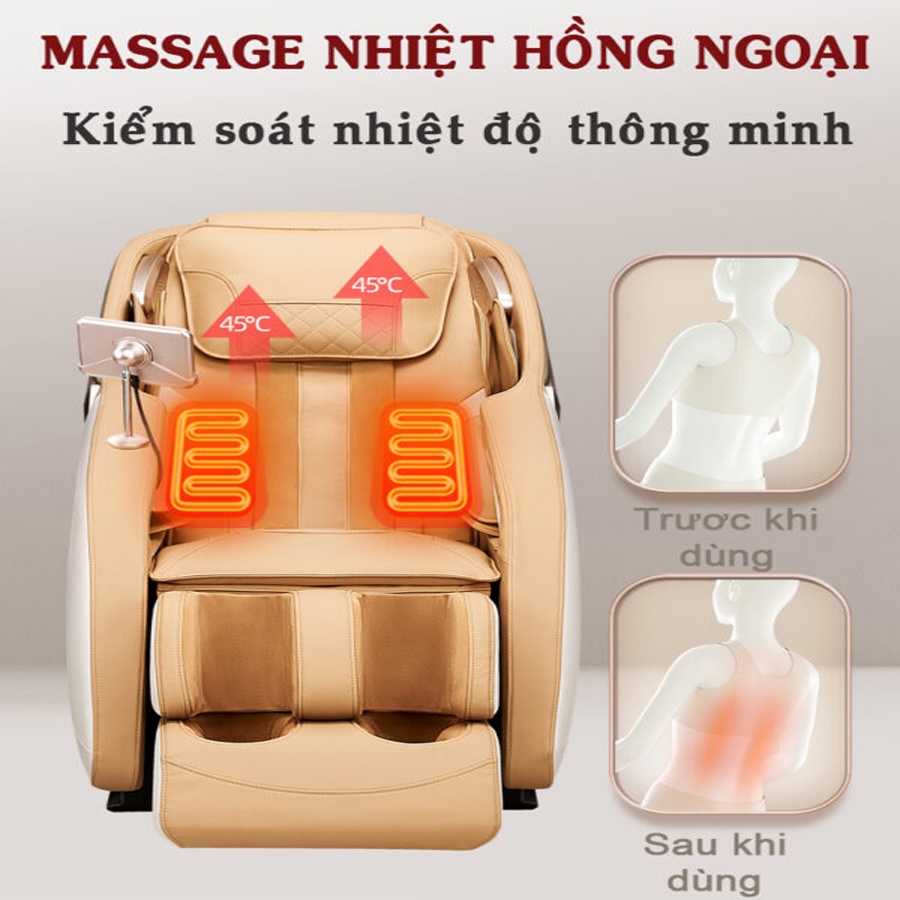 Ghế Massage Toàn Thân Cao Cấp HAPO HP24 Công Nghệ 4D, Ghế Mát Xa Hỗ Trợ Giảm Đau Xương Khớp Giảm Stress
