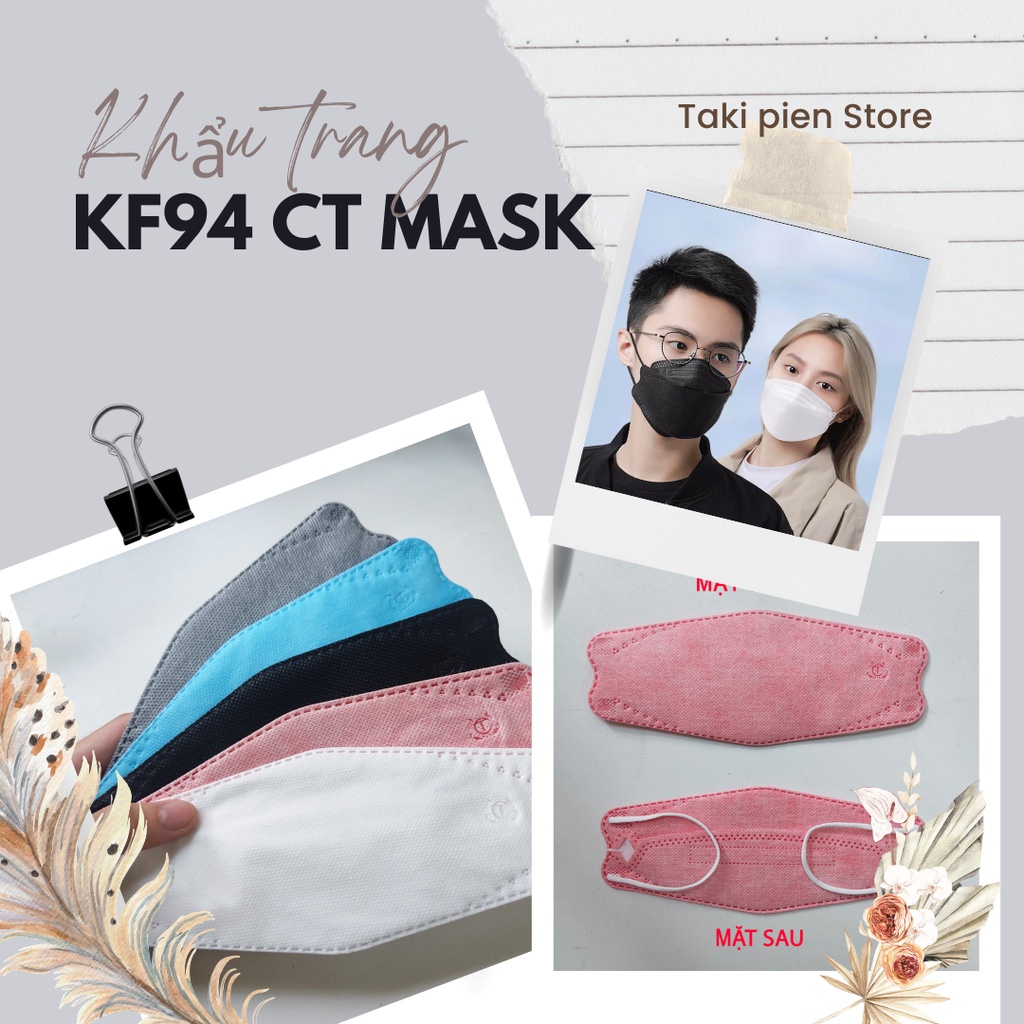 [Túi 5 cái] Khẩu trang kf94 hàn quốc Cường Thịnh 4 lớp kháng khuẩn chính hãng, kháng bụi mịn, công nghệ dập hàn quốc