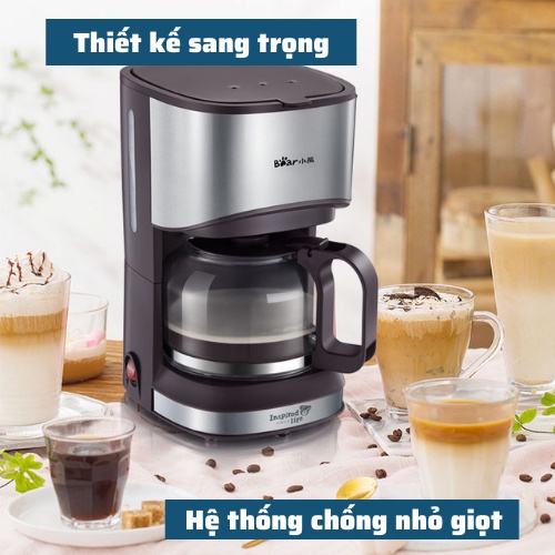 Máy pha cà phê mini tự động BEAR KFJ-A07V1 pha Espresso cafe rang xay nguyên chất cao cấp sang trọng dùng tại nhà