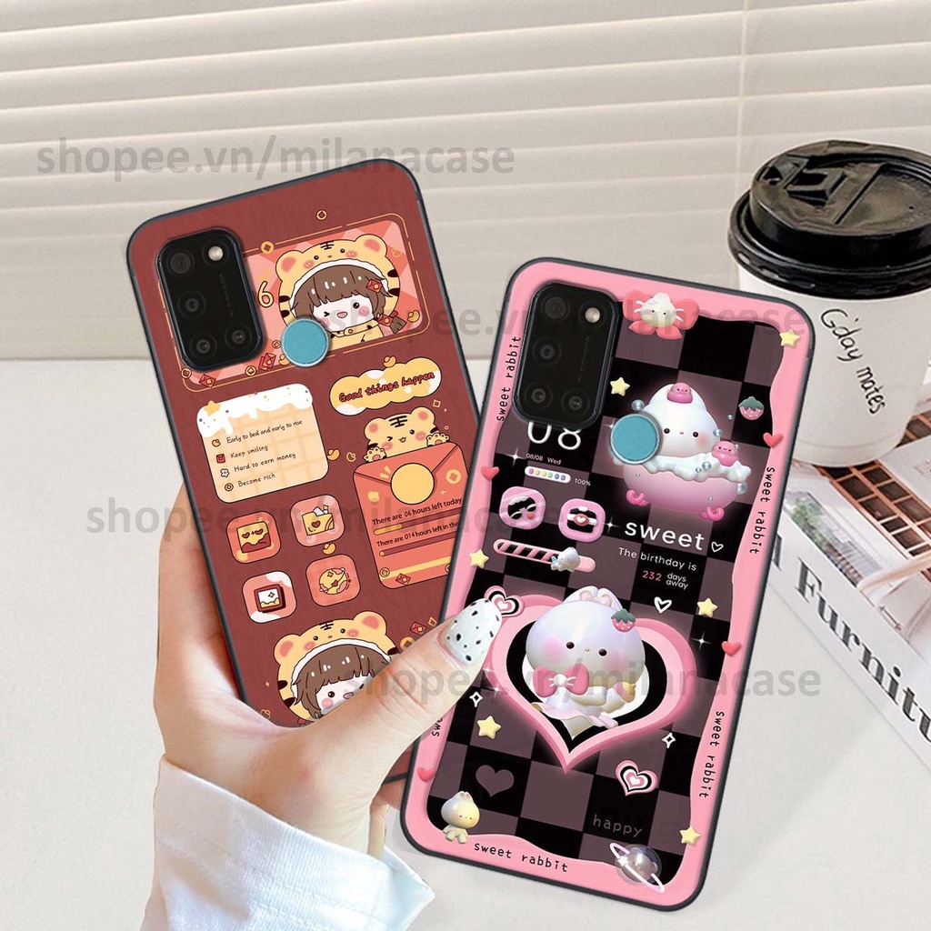 Ốp Realme C17 / 7i hình đồng hồ icon gấu mèo cute cực dễ thương ngộ nghĩnh