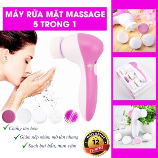 Máy rửa mặt, máy massage mặt cầm tay, matxa 5 trong 1 cao cấp, tiện sử dụng ở mọi nơi, tiết kiệm thời gian và chi phí