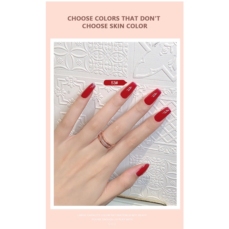 Như Nail Polish 15Ml Bộ Mùa Hè 60 Màu Sắc Phổ Biến Một Chai Một Màu Bộ Nhỏ Chuyên Dụng móng Tay Shop ↑Tophope