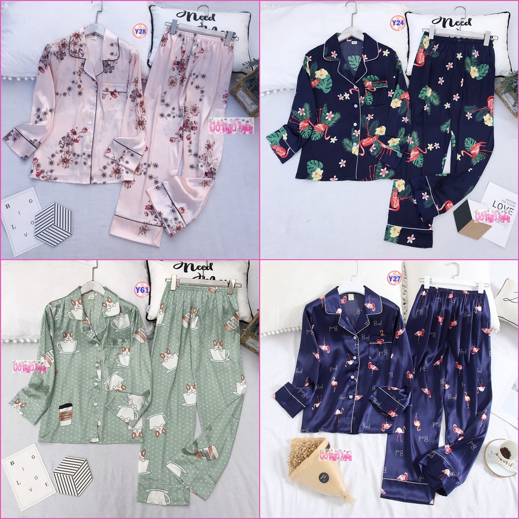 Pijama Lụa Cao Cấp Dài Tay Y2