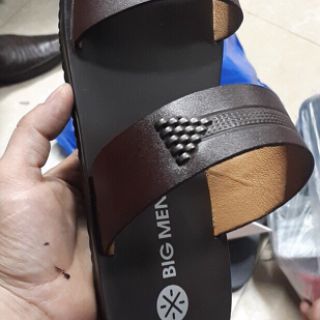 dép nam da bò thật ..