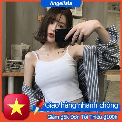 Angellala Vest trắng vest nữ không tay nhỏ bên trong mùa hè phía dưới phiên bản Hàn Quốc mặc áo thủy triều net đỏ vẻ đẹp