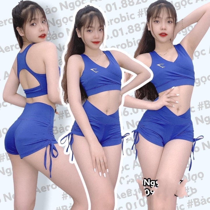 Quần Rút Dây Cạp cao đắp Chéo Thể Thao tập gym yoga