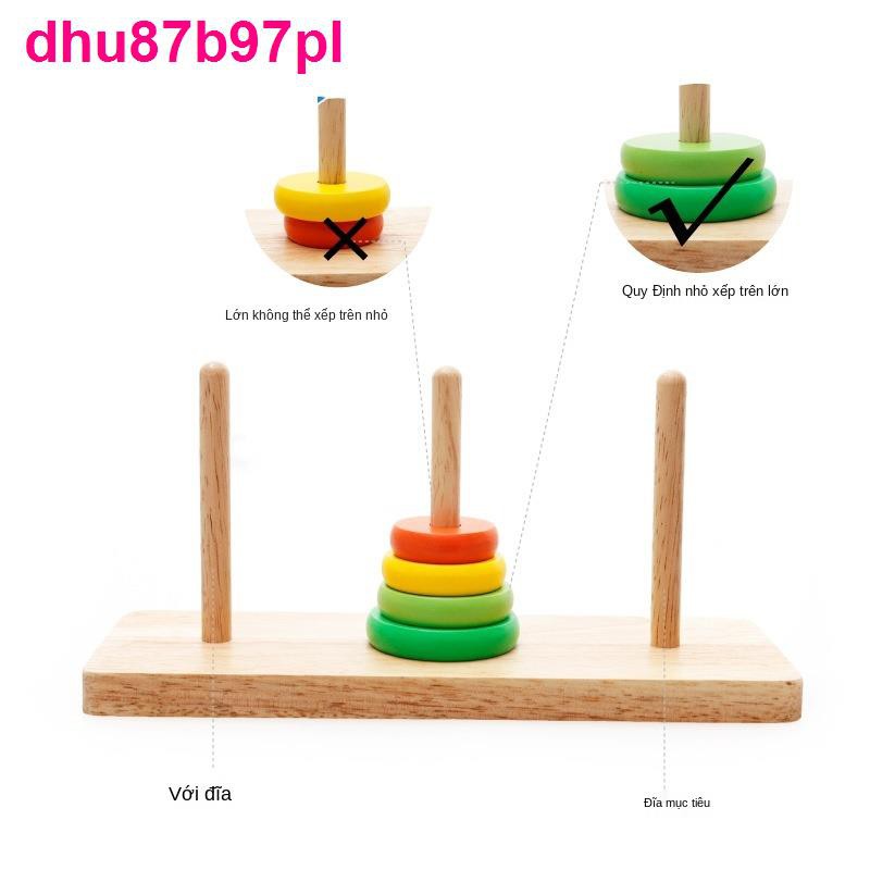 Đồ chơi gỗ 10 lớp Tháp Hà Nội lớn 8 Lợi ích Trí tuệ Trẻ em Bộ Jenga