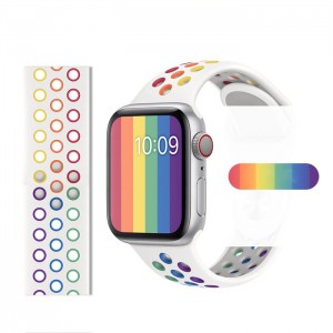 Dây đeo cao su apple watch đục lỗ 7 màu thoáng khí size 38/40mm- 42/44mm