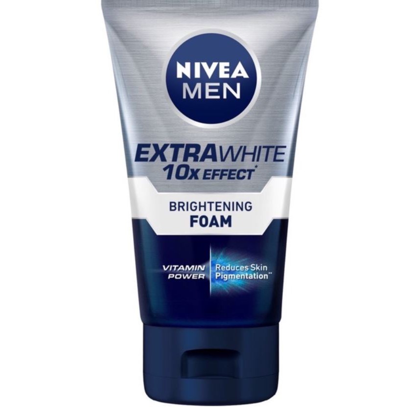 [ Chính hãng ] Sữa rửa mặt sáng da kiểm soát nhờn Nivea Men Extra White Oil Control Mud Foam 100g