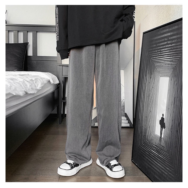 Quần Dài Ống Rộng Lưng Cao Co Giãn Thời Trang Mùa Hè Dành Cho Nam