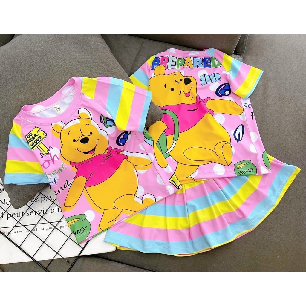 Set Áo Váy bé gái 8-40Kg chất liệu thun mềm mịn thoáng mát in hình 3D được các bé gái yêu thích HOT TREND 2022.QVBG24_29