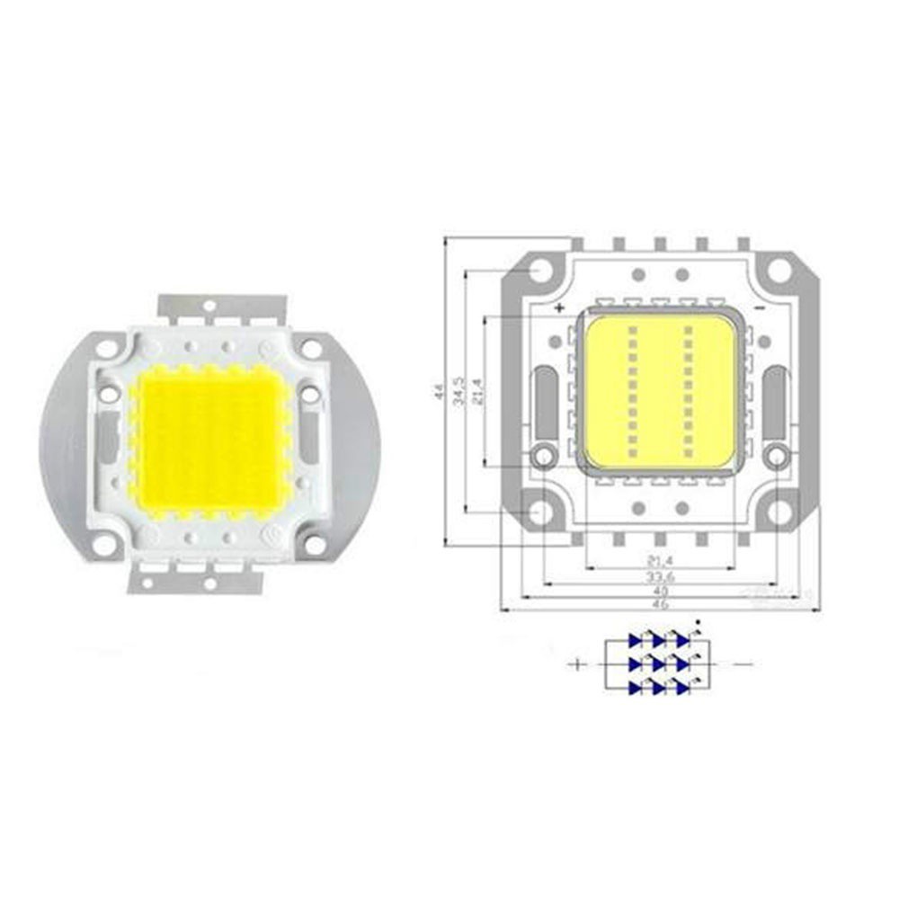 PRESTON 1Pcs 100W LED Lamp Diode Lamp LED SMD Chip Light for Spotlight White DIY High Power Bulb LED Beads LED