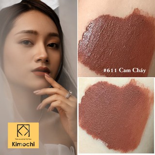 Son kem lì Kimochi màu Cam Cháy 611