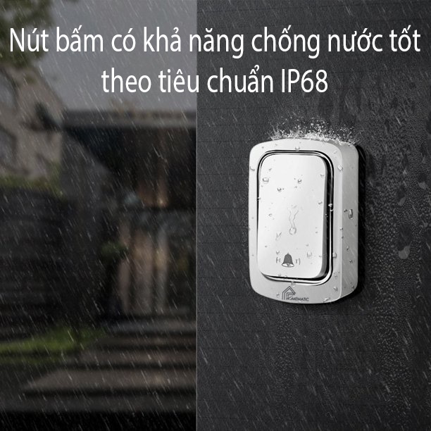 Chuông Cửa Không Dây Không Pin Thông Minh Chống Nước HBM078