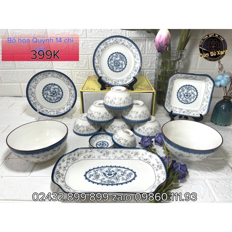 Lẻ Đĩa-Tô sứ BÁT TRÀNG họa tiết Hoa Quỳnh,họa tiết hoa Quỳnh Sang Trọng,hoài cổ,sắc nét,dùng được lò vi sóng