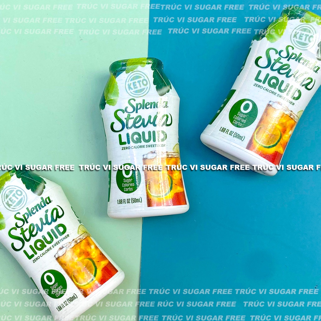 Đường kiêng Splenda Stevia liquid( dạng lỏng) 0 calo( eat clean, keto, tiểu đường)