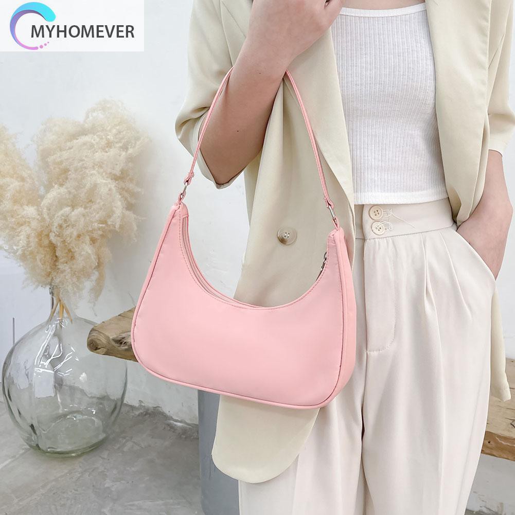 Túi đeo vai/kẹp dưới cánh tay màu trơn sành điệu cho nữ