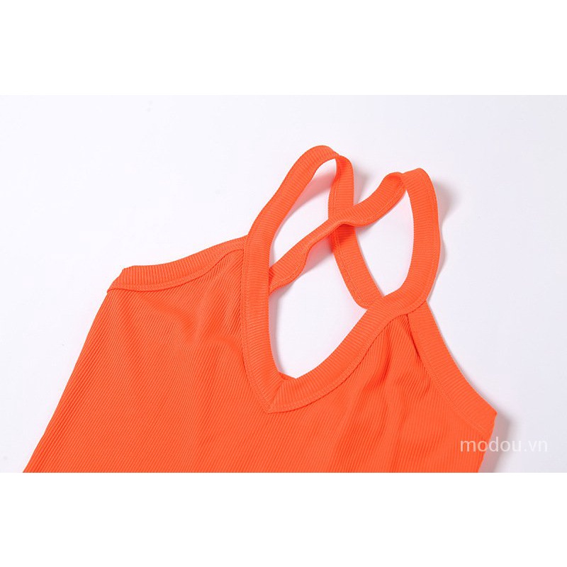 Jumpsuit Cotton Cổ Chữ V Hở Lưng Quyến Rũ