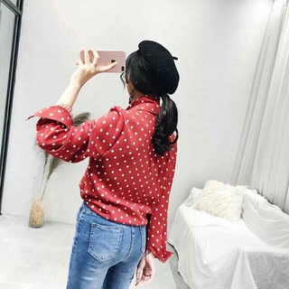 ÁO SƠ MI OVERSIZE KÈM KHĂN QUÀNG CỔ