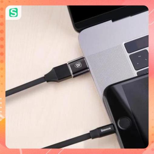Đầu chuyển đổi Mini Baseus OTG từ 2 Chiều USB to Type C - Sạc nhanh 5A - Truyền dữ liệu - Nhỏ gọn -Tiện lợi