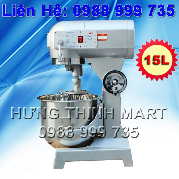 Máy trộn bột mỳ, bột bánh bao loại 15L 3 càng