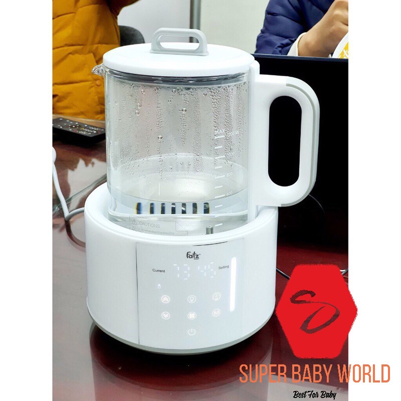 Bình thuỷ tinh thay thế máy đun nước và hâm nước pha sữa Fatz Baby Quick 1200ml