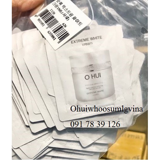 Combo 10 gói sample kem dưỡng trắng da Ohui Extreme White Cream