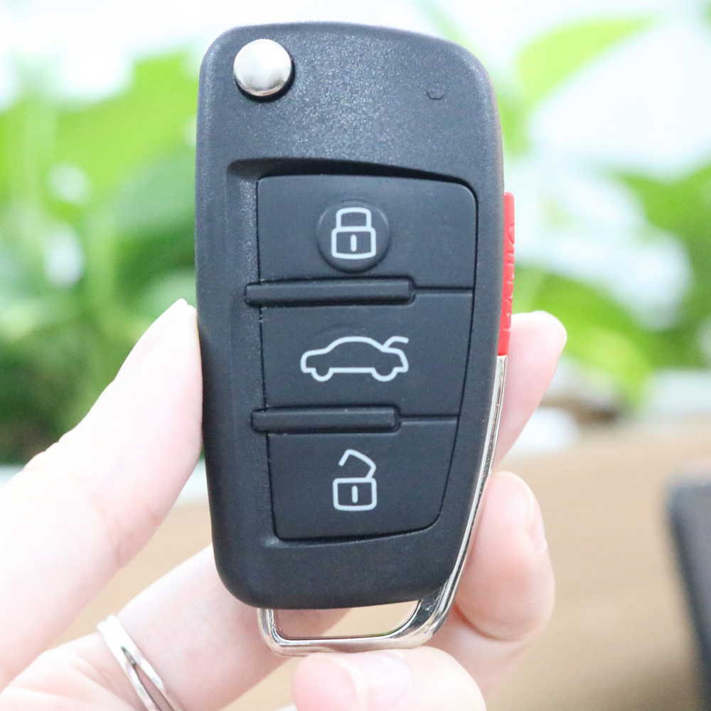 Vỏ chìa Audi 4 nút A1, A3, A6, Q3, Q7, TT - AUD086B4