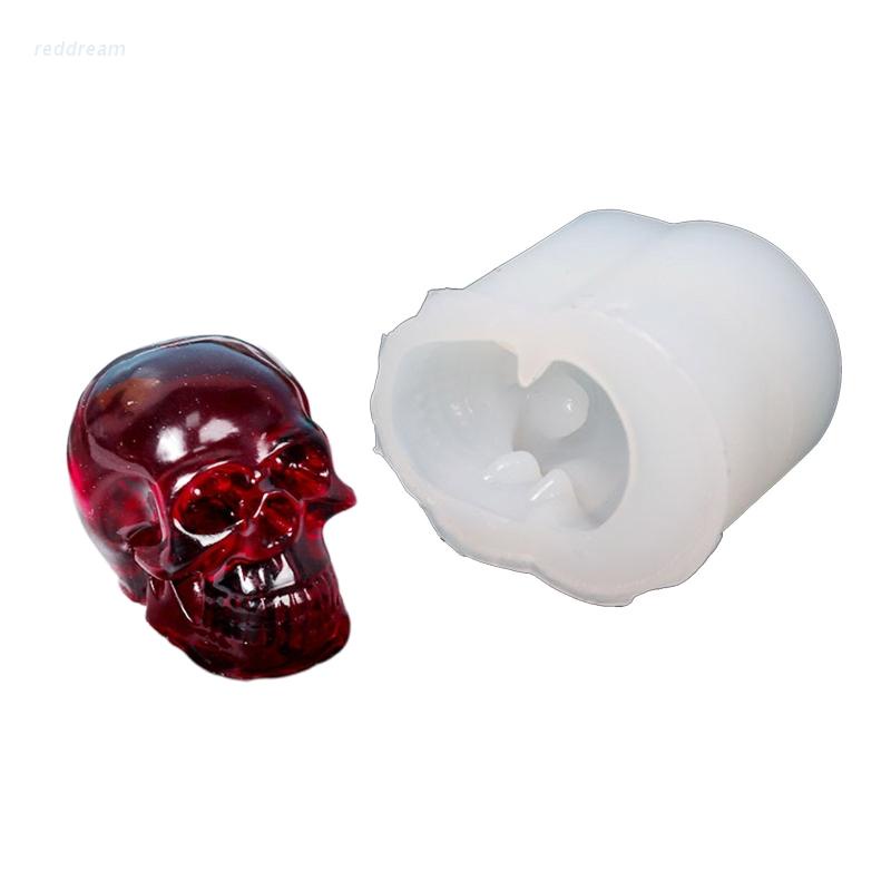Khuôn silicone tự làm mặt phụ kiện trang sức móc khóa thủ công từ Epoxy UV hình đầu lâu